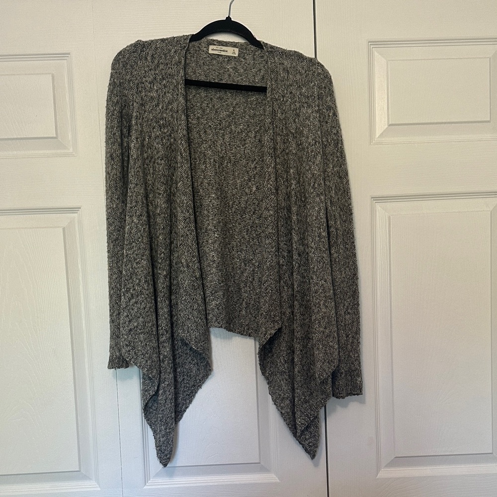 Abercrombie Kids Charcoal Drape Cardigan